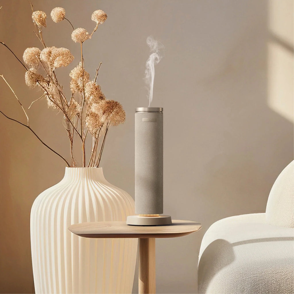 Homedics SereneScent ARMH‑972BE Fabric Diffuser Beige – New Open Box LED App