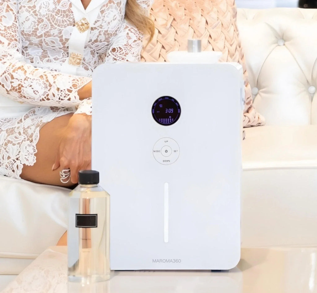 Aroma360 Scent Diffuser For 4900 Sqft or More / VanGogh360 Black or White 800mL