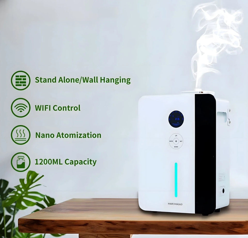 Aroma360 Scent Diffuser For 4900 Sqft or More / VanGogh360 Black or White 800mL